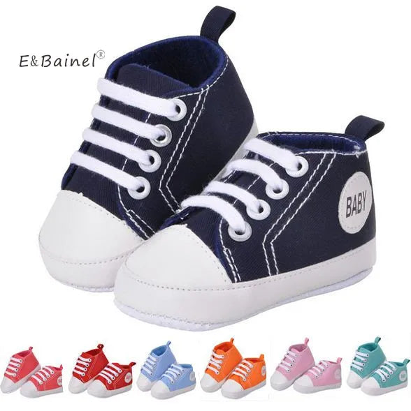 E&Bainel Canvas Newborn Baby Shoes Girls Baby Moccasins Shoes For Boys Sport Shoes Baby Sneakers Children's First Walkers